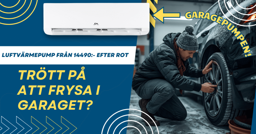 Luftvärmepump till garage