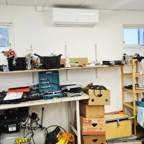 luftvärmepump garage 1